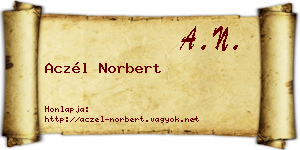 Aczél Norbert névjegykártya