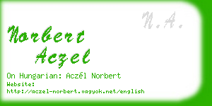 norbert aczel business card